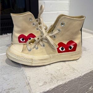 Converse Comme Des Garcons Play Hi White Canvas